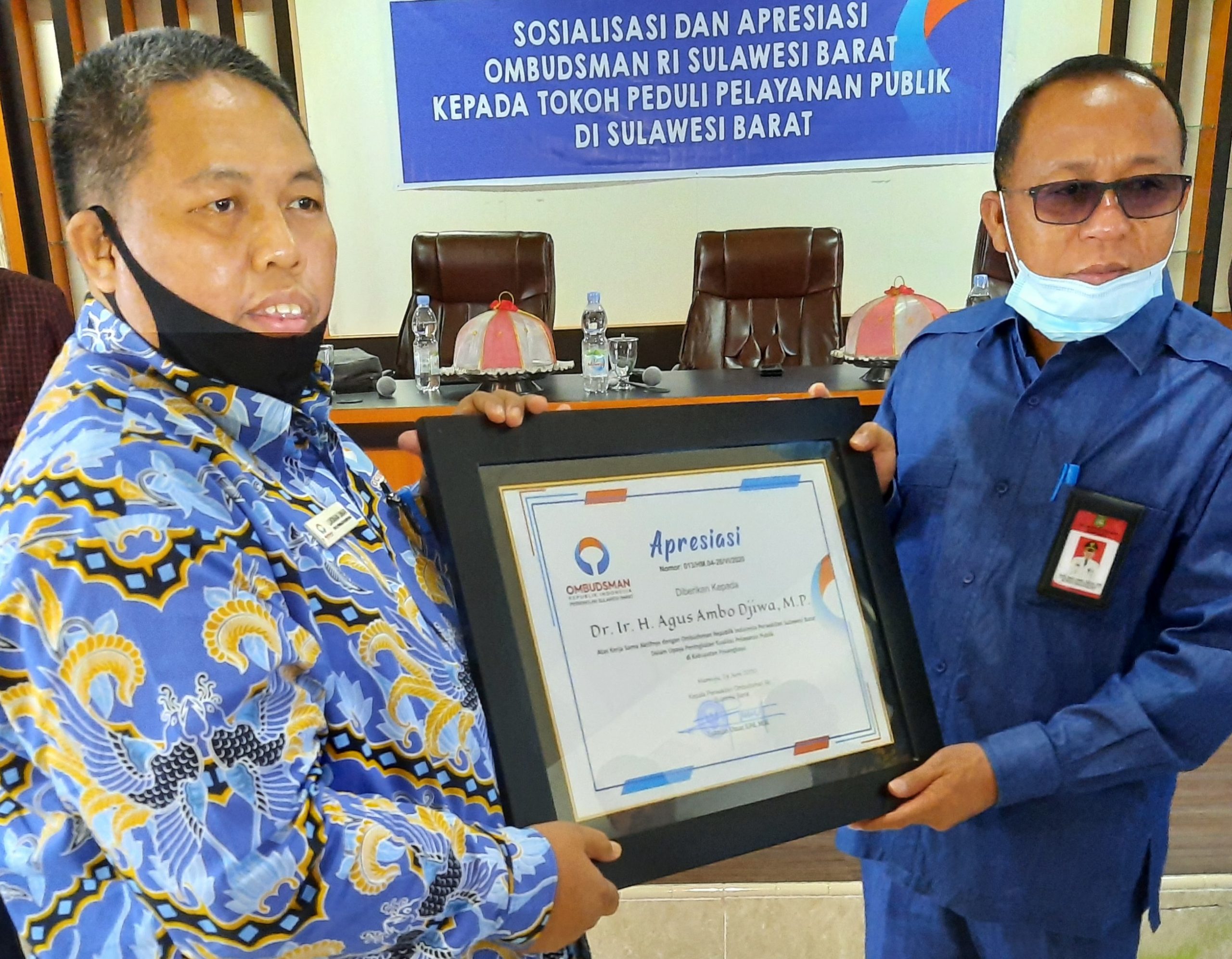 Tokoh Peduli Pelayanan Publik Untuk Bupati Pasangkayu dari Ombudsman