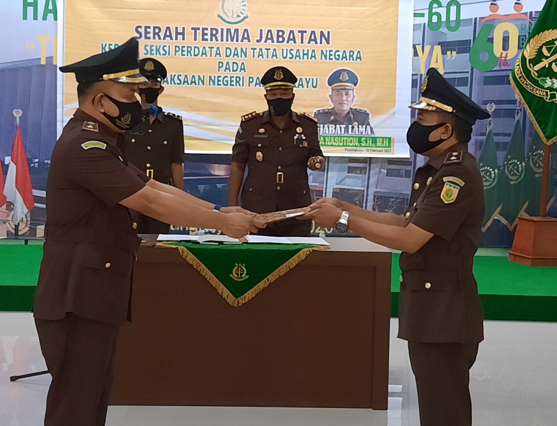 Pesan Kajari Pasangkayu di Sertijab Kasi Datun