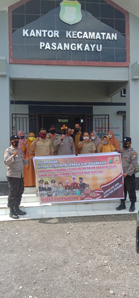 Polres Pasangkayu Massifkan Sosialisasi Penerimaan Anggota Polri T.A 2021