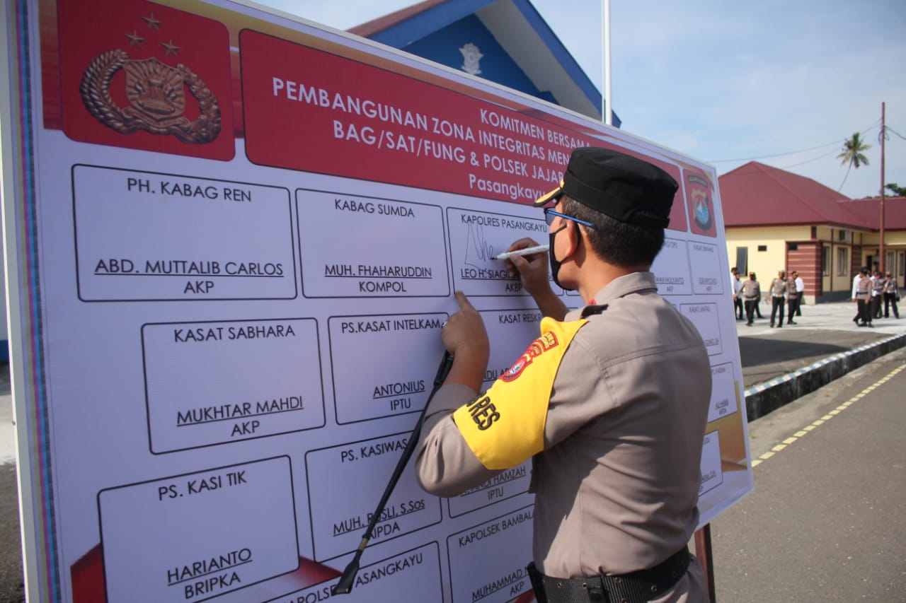 Polres Pasangkayu Canangkan Zona WBK