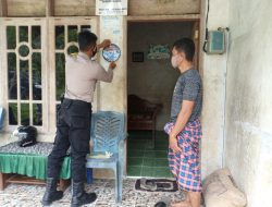 Polres Pasangkayu Tandai Rumah Warga Telah Divaksin