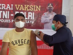 Lagi, Ratusan Warga Ikuti Vaksinasi di Gerai Polres Pangkayu