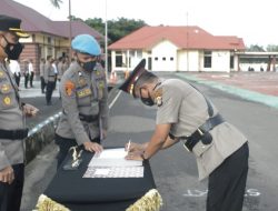 Kapolres Pasangkayu Pimpin Sertijab Kasat Samapta
