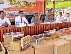 Polda Sulbar Bongkar Peredaran Rokok Ilegal, 13.600 Pax dari 17 Merek Disita