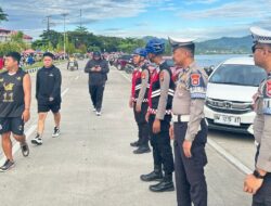 Dukung Car Free Day, Polresta Mamuju Kembali Amankan Jalan Arteri