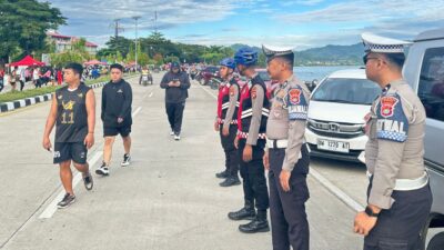 Dukung Car Free Day, Polresta Mamuju Kembali Amankan Jalan Arteri