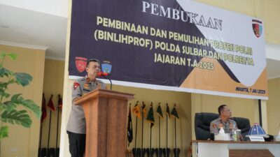 Kapolda Sulbar Buka Program Pemulihan Profesi bagi 30 Personel: Harap Pembinaan Disiplin Maksimal