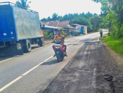 Pengendara Diminta Waspada, Jalan Trans Sulawesi Karossa–Sarjo Dalam Perbaikan