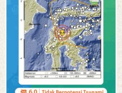Gempa Magnitudo 6,0 Guncang Poso Sulteng, Getaran Terasa Hingga Mamuju