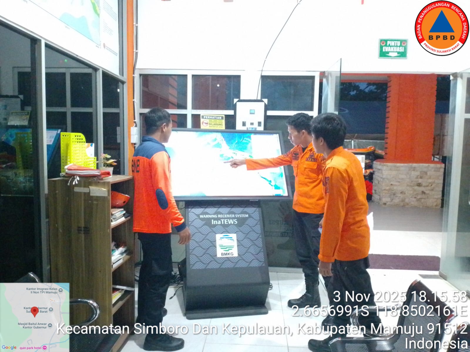 Pusdalops BPBD Sulbar Tingkatkan Kesiapsiagaan Bencana lewat Pemantauan Cuaca dan EWS