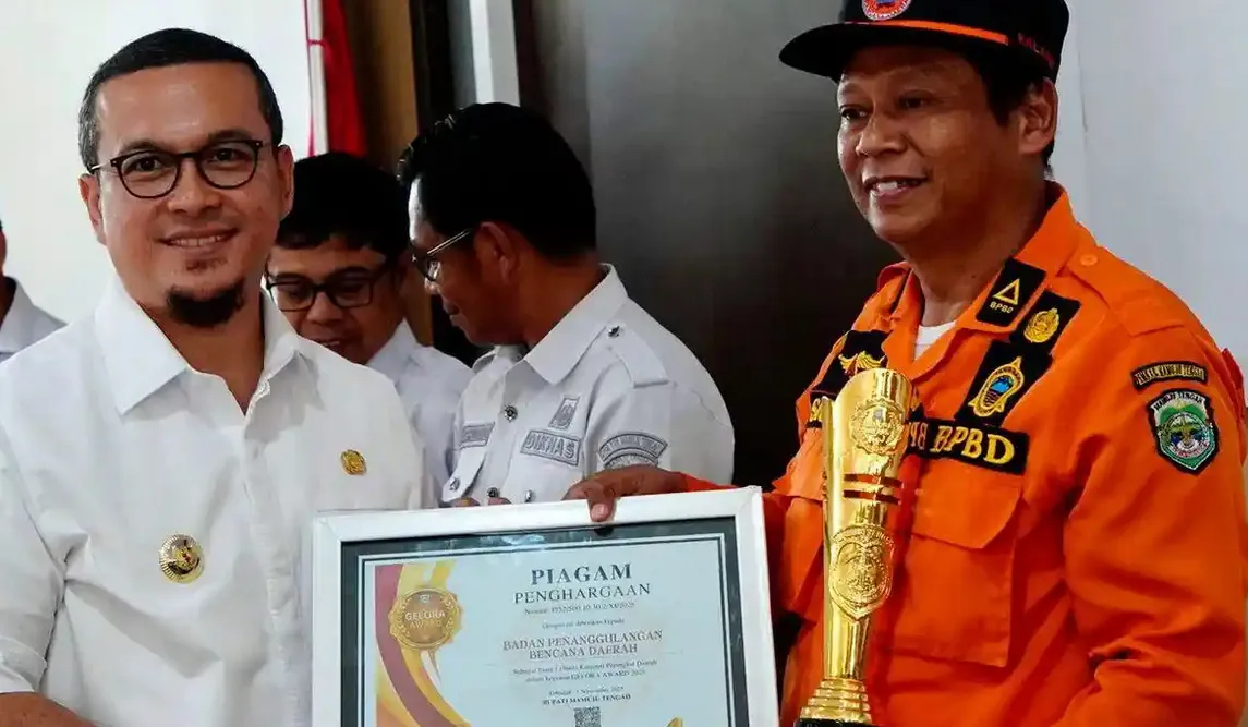 BPBD Sulbar Apresiasi BPBD Mamuju Tengah Raih Juara 1 Gelora Award 2025
