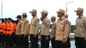 Peringati Hari Pahlawan, TAGANA Sulbar Ikuti Upacara Tabur Bunga di Laut LANAL Mamuju