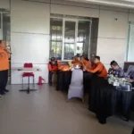 Simulasi Gempa di Kantor BPKP Sulbar, BPBD Sulbar Paparkan Materi “Teknik Segitiga Kehidupan”