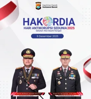 Polda Sulbar Dukung Penuh Aksi Basmi Korupsi Sedunia