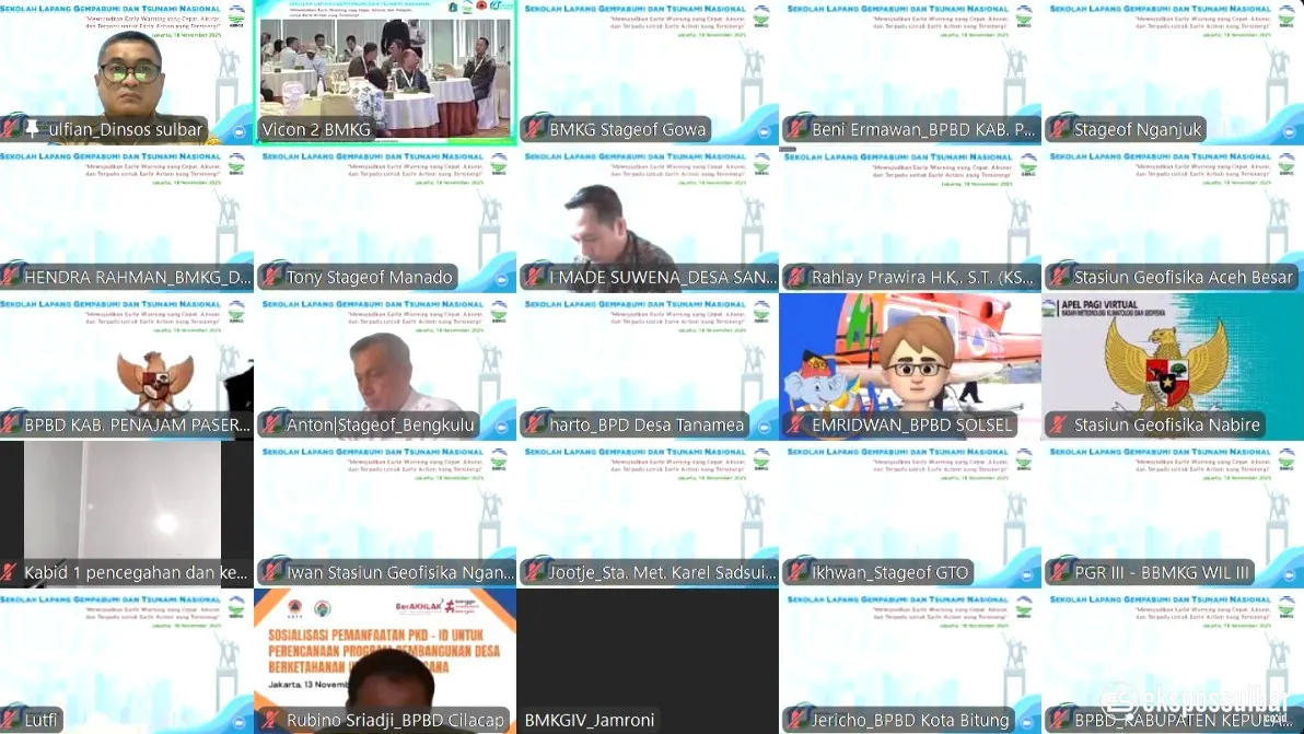 Dinsos Sulbar Ikuti Webinar Evaluasi Gempa Bumi Merusak 2025: Perkuat Pemahaman dan Kapasitas dalam Penanganan Bencana