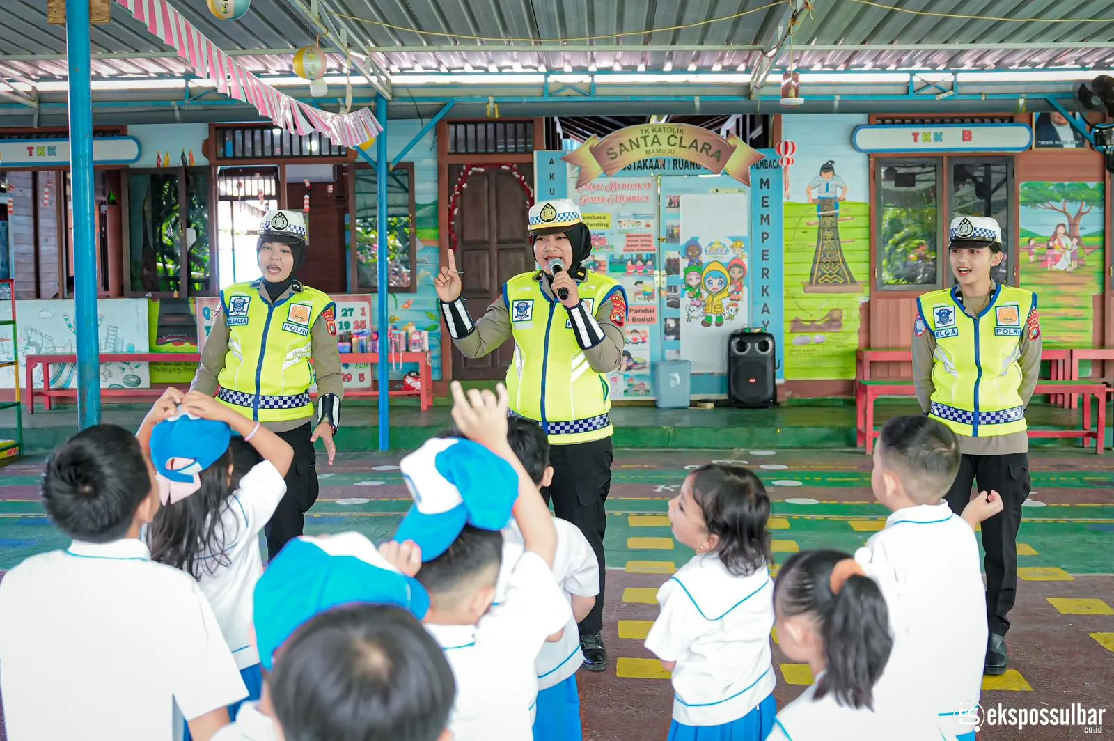 Tanamkan Disiplin Sejak Dini: Ditlantas Polda Sulbar Kenalkan Rambu Lalu Lintas Lewat Permainan