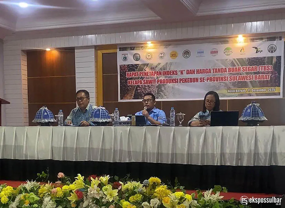 Harga TBS Kelapa Sawit Sulbar Periode Desember 2025 Sebesar Rp 3.099,75 Per Kg