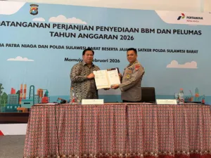 Polda Sulbar dan Pertamina Patra Niaga Perkuat Sinergi, Teken Perjanjian Penyediaan BBM TA 2026