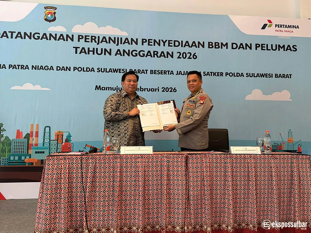 Polda Sulbar dan Pertamina Patra Niaga Perkuat Sinergi, Teken Perjanjian Penyediaan BBM TA 2026