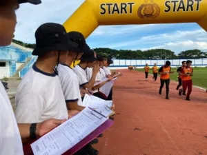 Tes Kesamaptaan Jasmani Polda Sulbar, Personel Antusias Jaga Kondisi Fisik