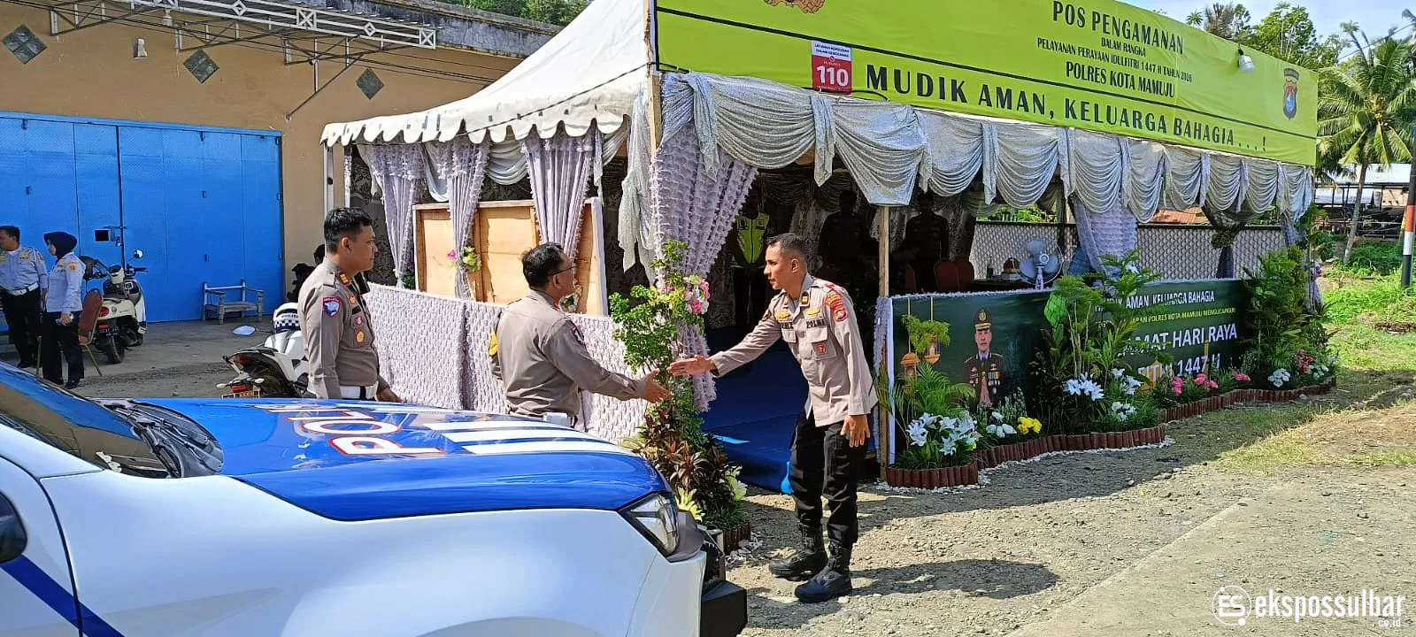 Dirlantas Polda Sulbar Cek Pos Pengamanan Operasi Ketupat di Mamuju, Pastikan Personel Siap Layani Masyarakat