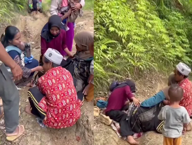 Pilu! Jalan Rusak Parah, Ibu di Mamuju Terpaksa Melahirkan di Pinggir Jalan