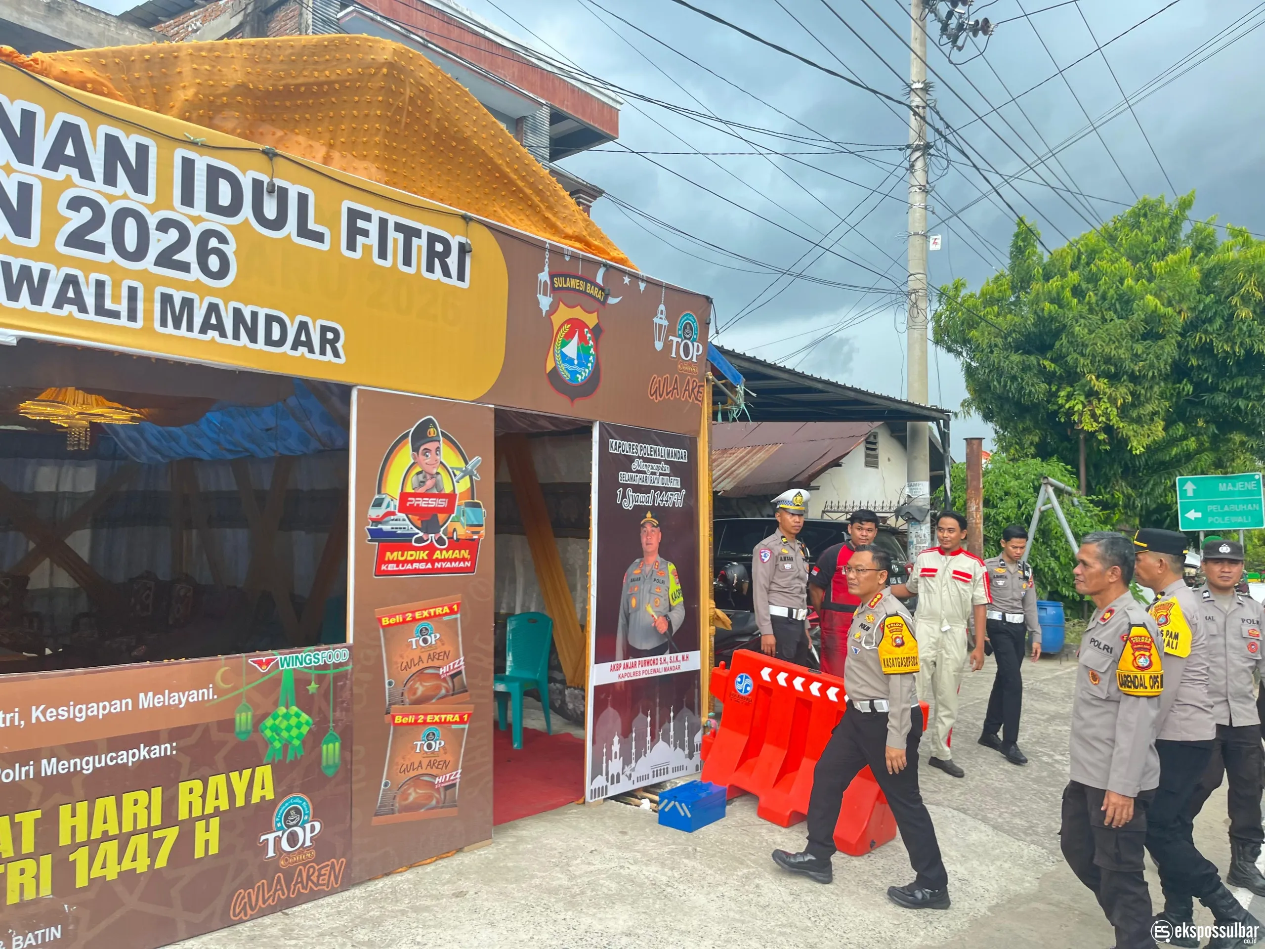 Mobile, Dirlantas Polda Sulbar Bersama Perwira Pastikan Pos Operasi Ketupat Marano Siap Melayani Masyarakat