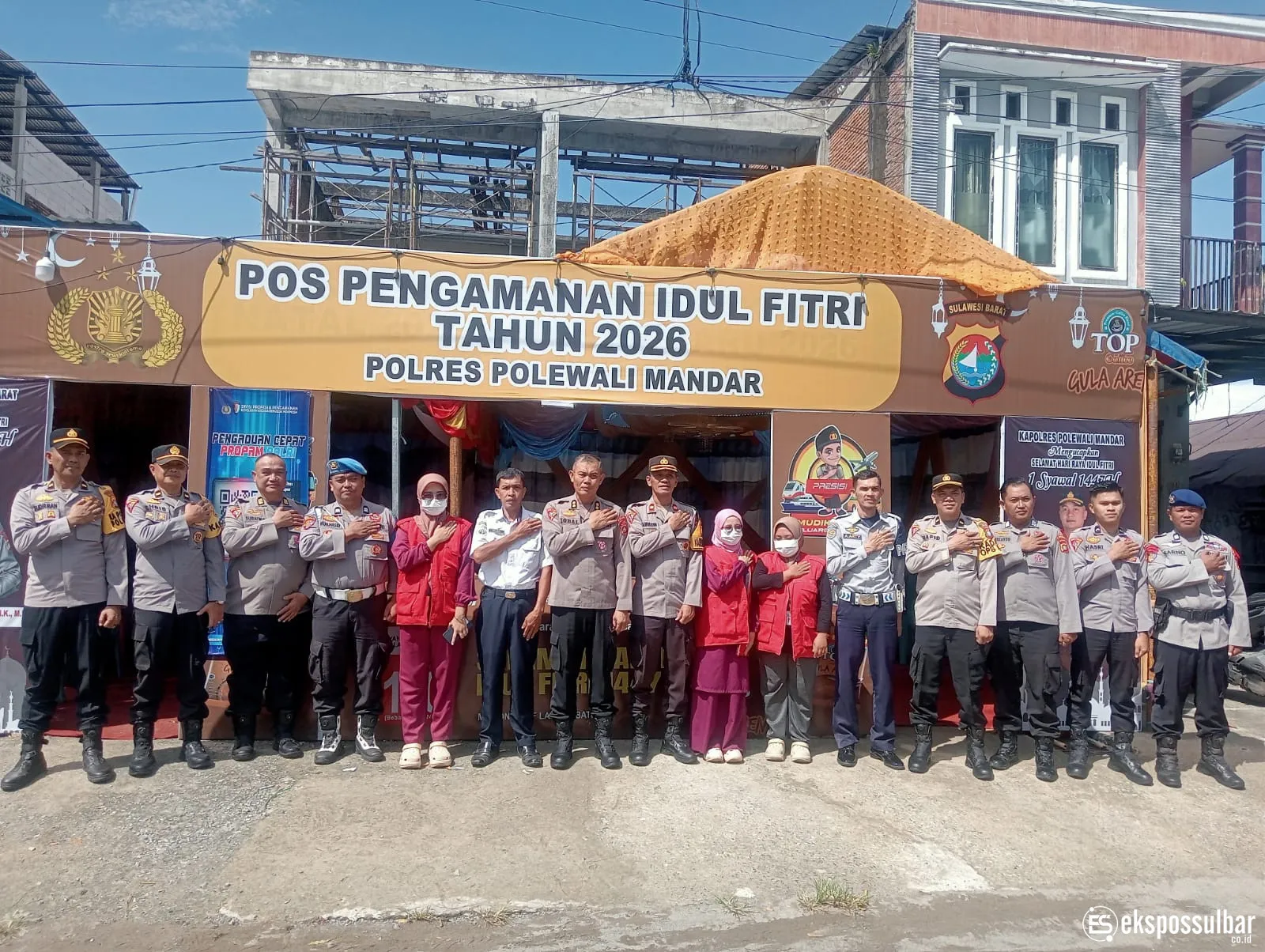 Tim Supervisi Polda Sulbar Cek Kesiapan Pos Pam Ops Ketupat Marano di Polman