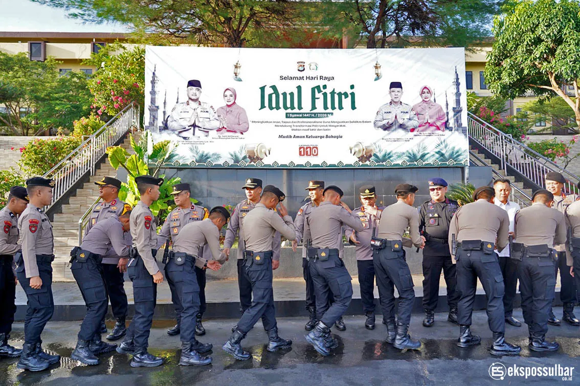 Tradisi Saling Memaafkan Pasca Idul Fitri, Polda Sulbar Perkuat Soliditas Personel