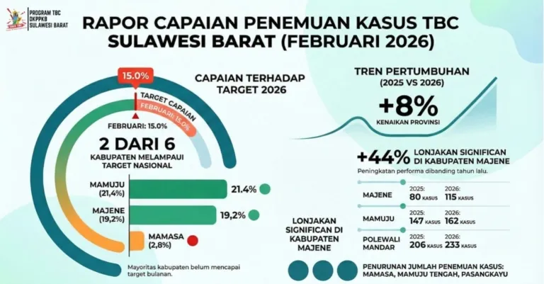Penemuan Kasus TBC Sulbar Naik 8 Persen, Dua Kabupaten Lampaui Target Nasional