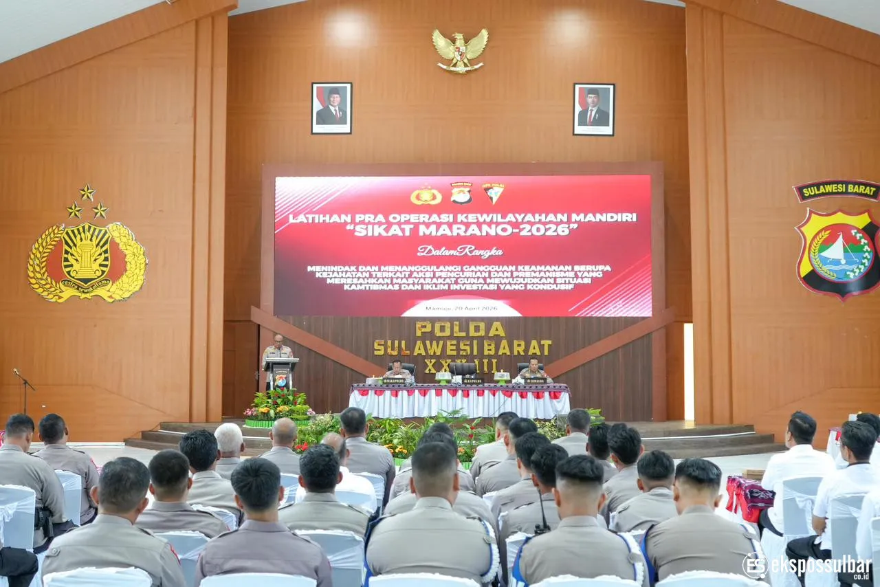 Kapolda Sulbar Pimpin Pelatihan Pra Operasi Sikat Marano 2026: Tekan Kriminalitas, Ciptakan Kamtibmas Kondusif