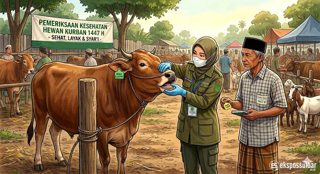 DTPHP Sulbar Intensifkan Pemeriksaan Hewan Kurban Idul Adha 1447 H