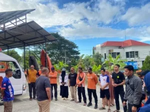 Kalaksa BPBD Sulbar Lepas TRC dan ASN untuk Persiapan Gladi Kesiapsiagaan di Polman