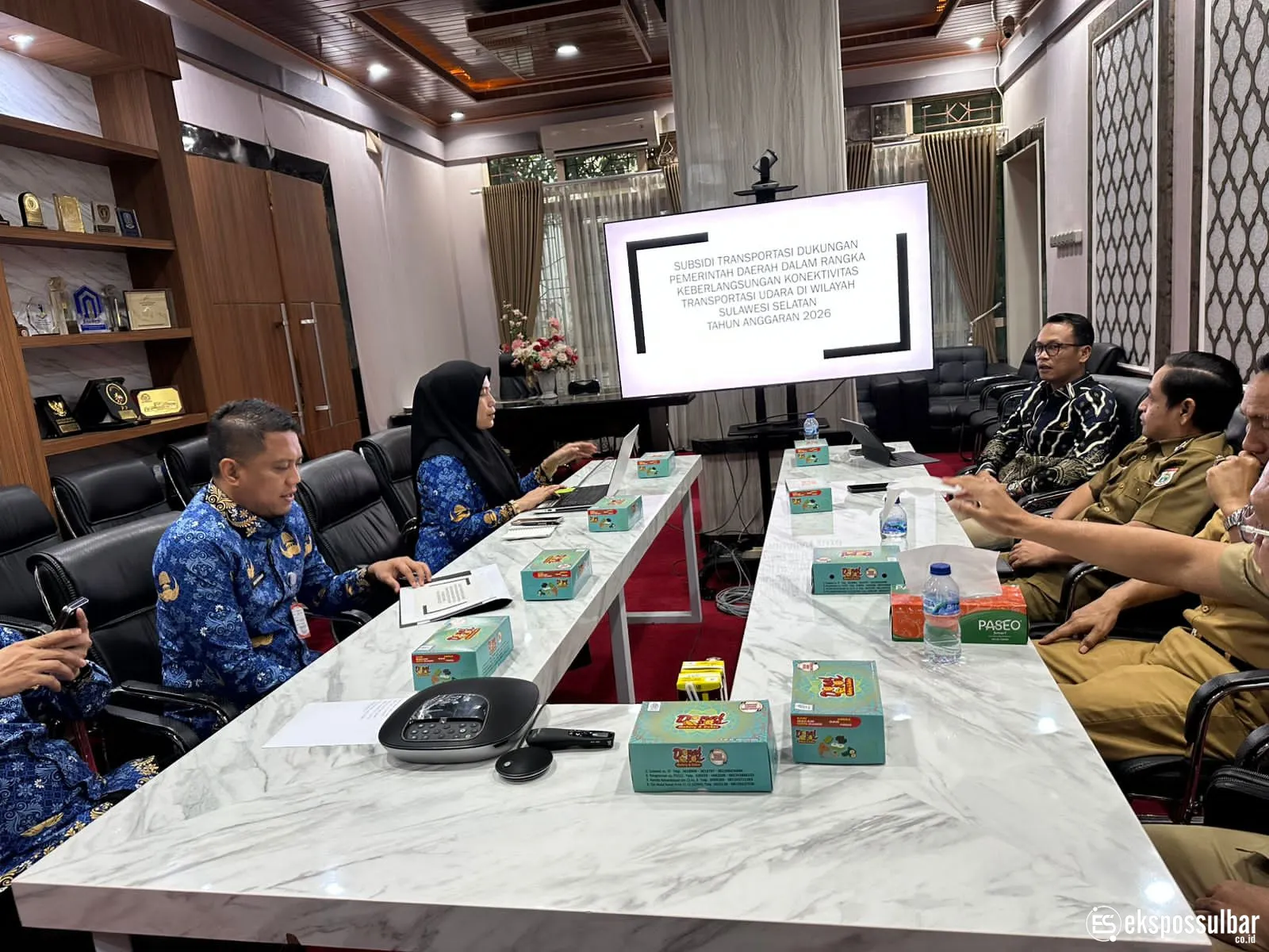 Karo Pemkesra Dampingi Sekprov Hadiri Rakor Kerjasama dengan Pemprov Sulsel pada Sektor Penerbangan