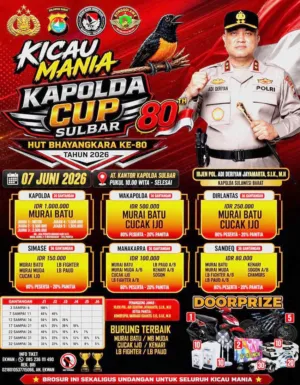Siap-siap! 7 Juni 2026, Adu Kicau Kapolda CUP Hadir Meriahkan Hari Bhayangkara Ke-80