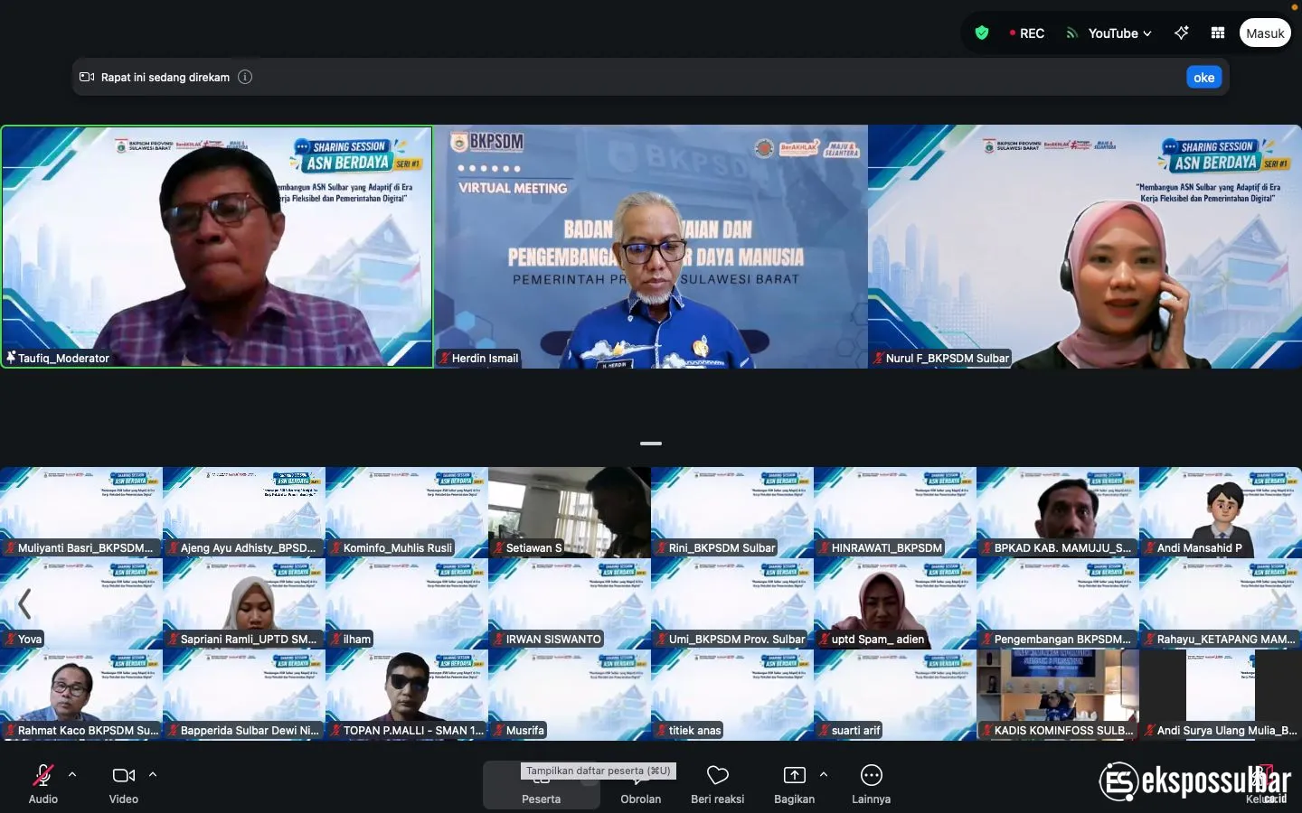 BKPSDM Sulbar Luncurkan Sharing Session ASN Berdaya, Perkuat Kompetensi ASN Hadapi Era Pemerintahan Digital