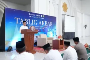 Tabligh Akbar Madrasah Fair 2026, Sekprov Junda Maulana Dorong Ekonomi Syariah Dimulai dari Keluarga