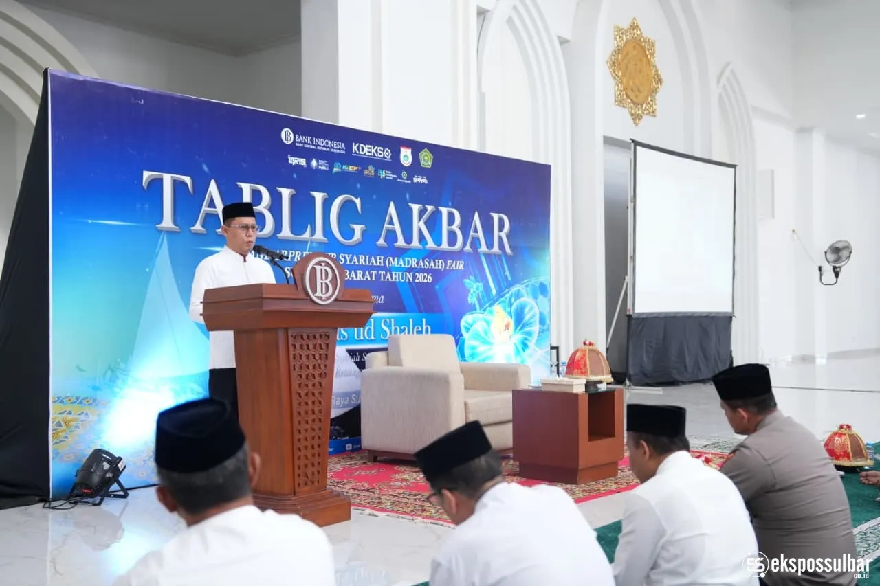 Tabligh Akbar Madrasah Fair 2026, Sekprov Junda Maulana Dorong Ekonomi Syariah Dimulai dari Keluarga