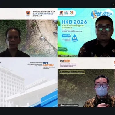 BPBD Sulbar Ikuti Kick-off Meeting BNPB, Perkuat Pemetaan Komponen Kapasitas dan Risiko Bencana Nasional
