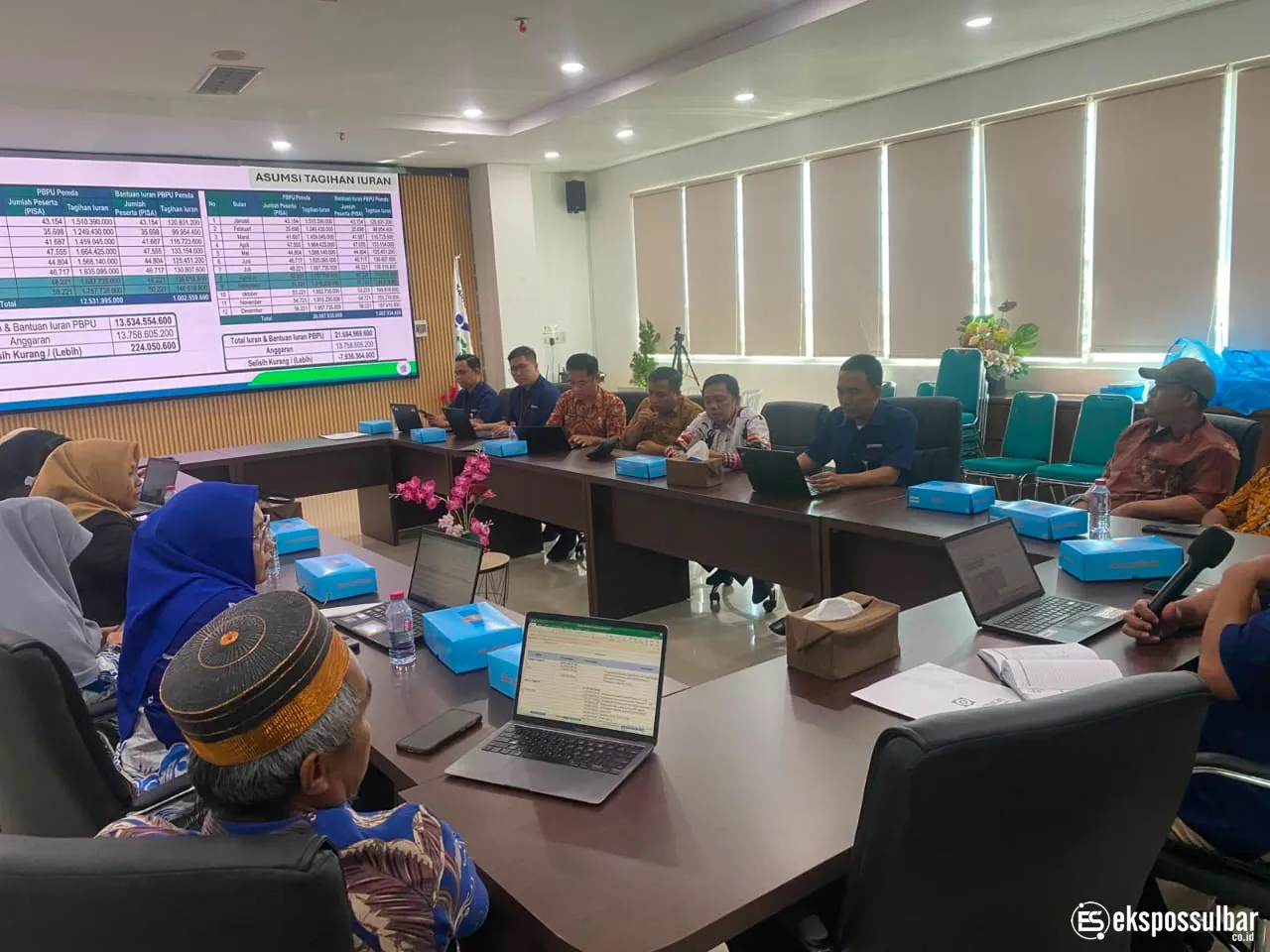 Jajaran Pemkesra Sulbar Ikuti Rapat Rekonsiliasi Data Peserta BPJS Kesehatan Penerima Bantuan Iuran PBPU