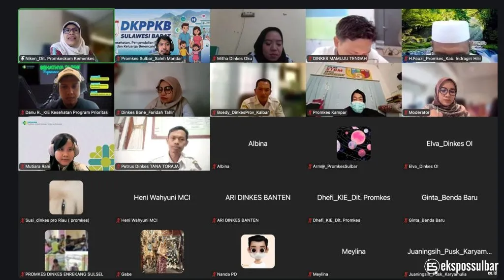Perkuat Promosi Kesehatan Digital, Tim Promkes Sulbar Ikuti Pengembangan WhatsApp Group “Ibu Pandai” Bersama Kemenkes RI