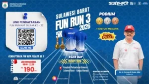 Meriahkan HUT Sulbar ke-22, Fun Run 3 Siapkan Hadiah dan Doorprize, Target 810 Pelari