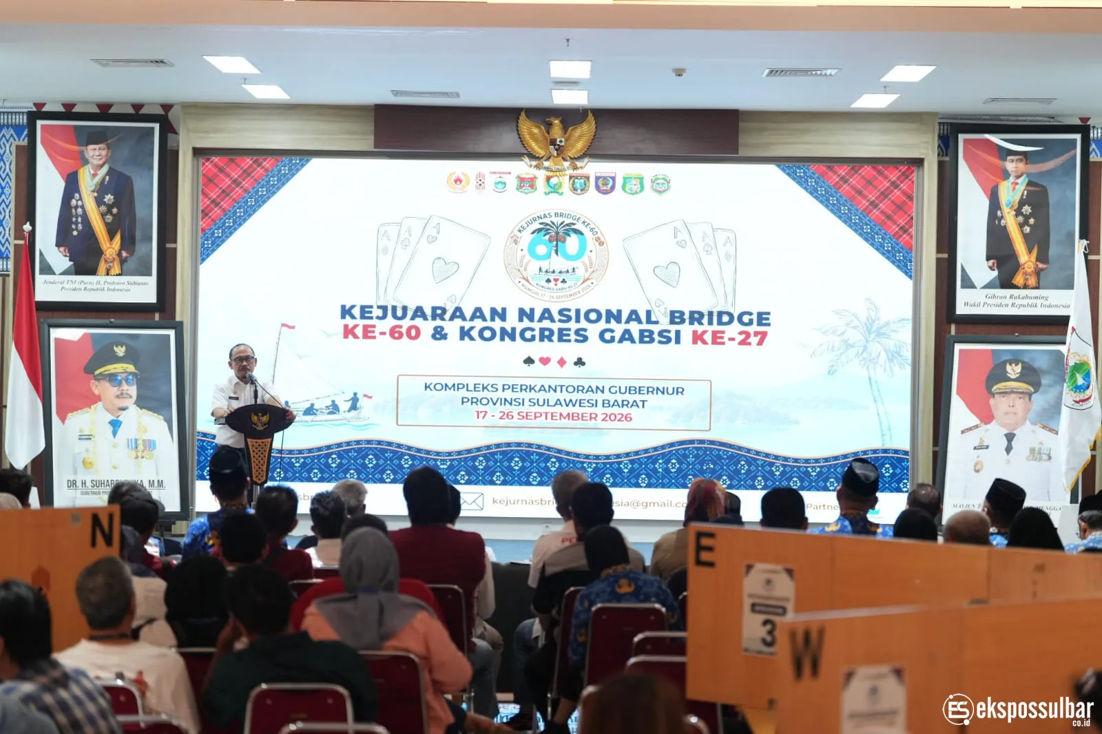 Gubernur SDK Buka Kejurnas Bridge ke-60 & Kongres PB GABSI ke-27 di Mamuju, Diikuti 21 Provinsi