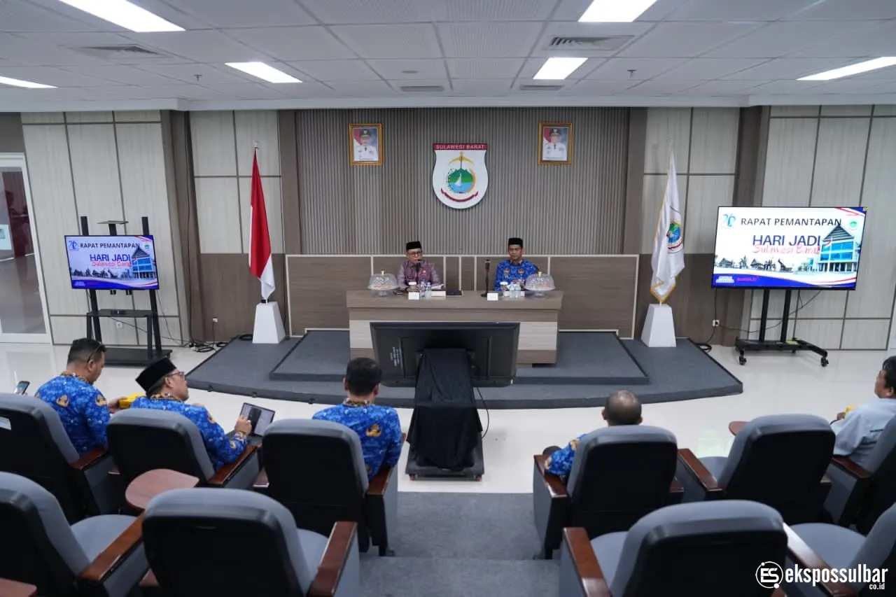 Pimpin Rapat Pemantapan, Sekda Junda Maulana Pastikan Hari Jadi Sulbar ke-22 Siap Digelar