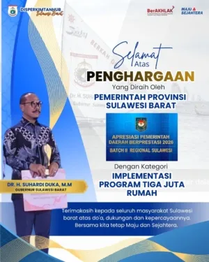 Pemprov Sulbar Dapat Penghargaan Kemendagri, Ini Kata Kadis PUPR tentang Teknis Konstruksi Perumahan
