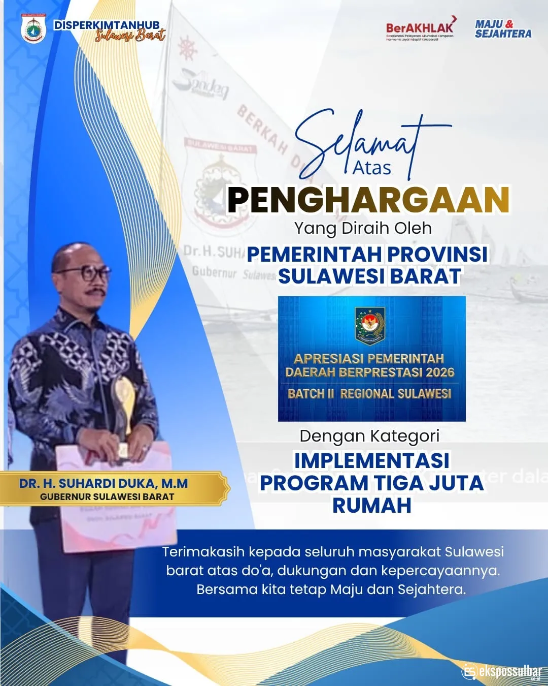 Pemprov Sulbar Dapat Penghargaan Kemendagri, Ini Kata Kadis PUPR tentang Teknis Konstruksi Perumahan