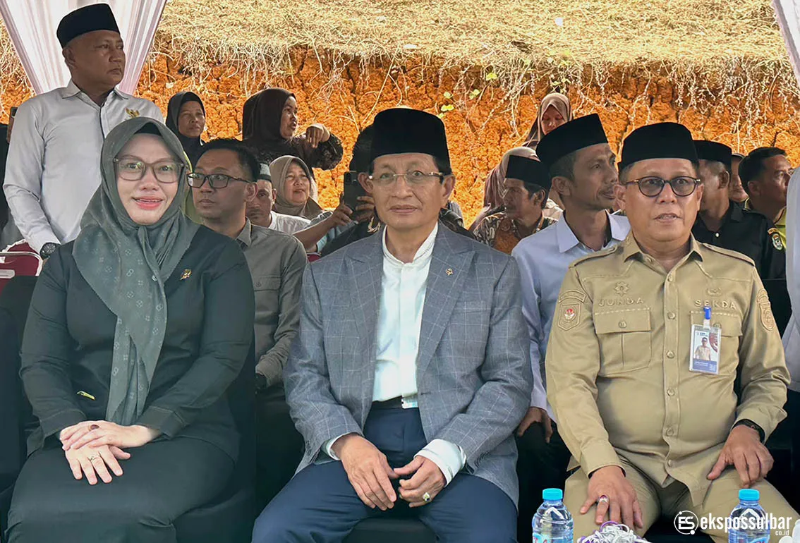 Peletakan Batu Pertama Pembangunan Ponpes Al-Ikhlas Mamuju, Ketua DPRD Sulbar Dampingi Menteri Agama RI