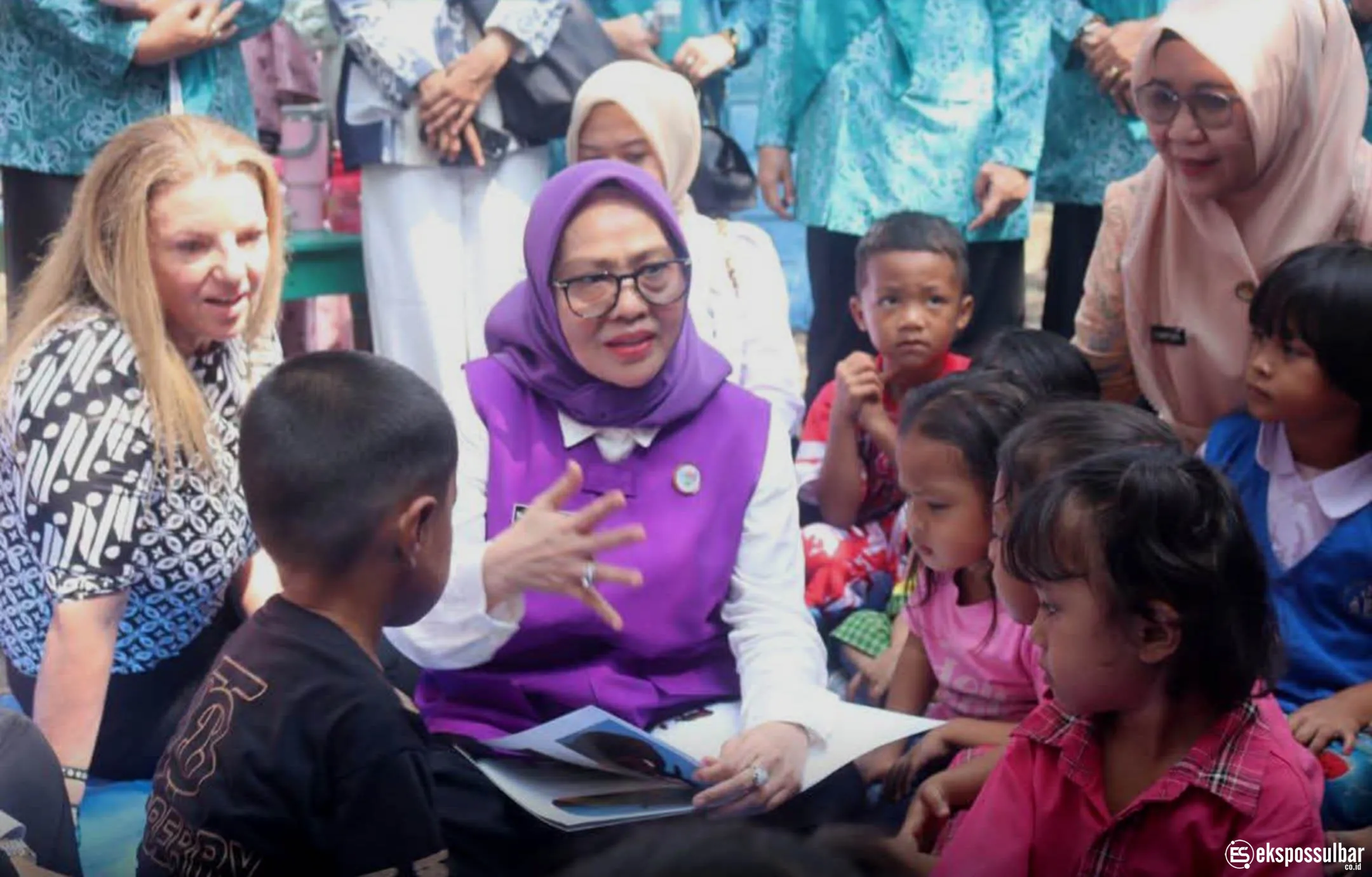 Menyapa Posyandu Tapandullu, TP PKK Sulbar Tekan Stunting dan Tumbuhkan Minat Baca Anak