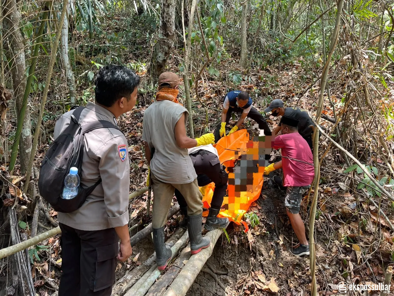 Petani 75 Tahun Ditemukan Tewas di Tengah Kebun, Polres Polman Olah TKP