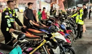 Tindak Lanjut Keluhan Warga, Polresta Mamuju Amankan 21 Motor Berknalpot Brong